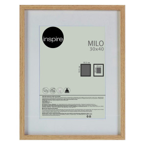 Рамка фото Milo 30×40 см подвесная, цвет дуб бежевый INSPIRE 85578082