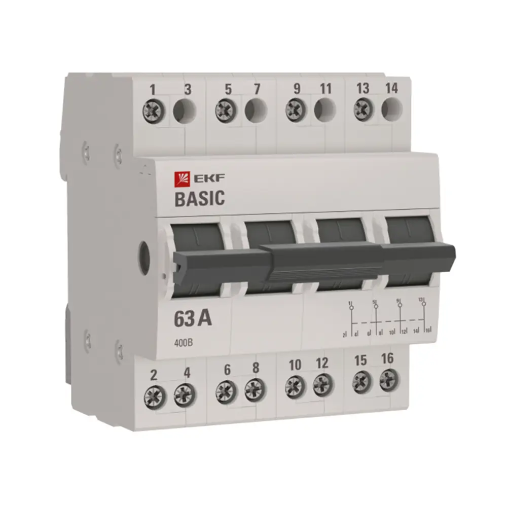 Переключатель EKF 4P 63 А трехпозиционный STLM-2073756