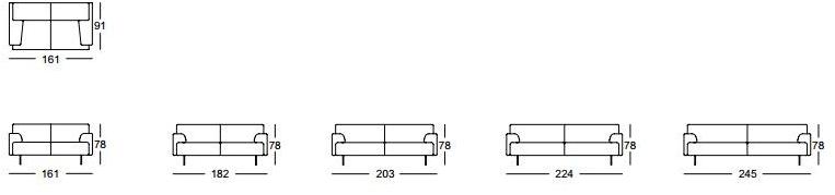 Rolf Benz Диван из ткани Rolf benz 310 310  - Вид №2
