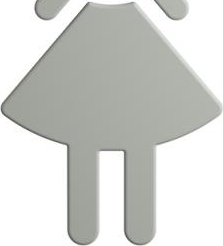 801.91B020 значок женщина HEWI Türzubehör  - Вид №1