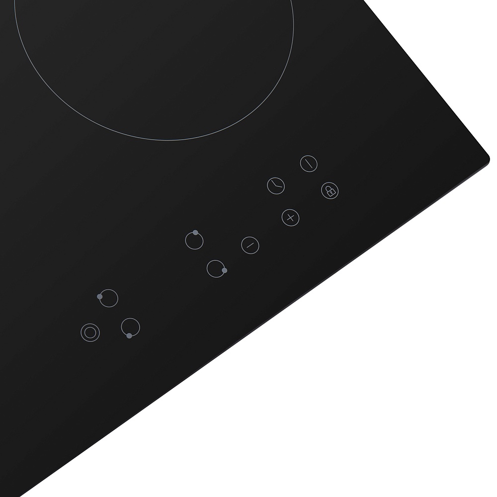 EVCE.594.SM.D-BK Электрическая панель / электрическая, тип: электрическая 60см , стеклокерамика, 4 конфорки, особенности: индикация ступени нагрева (от 0 до 9), таймер приготовления, таймер минутный, индикатор остаточного тепла, замок от детей, блокировка Santreyd  - Вид №3