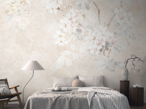 Цветочные узоры нетканые обои