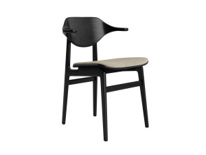 Дубовый стул со встроенной подушкой из ткани