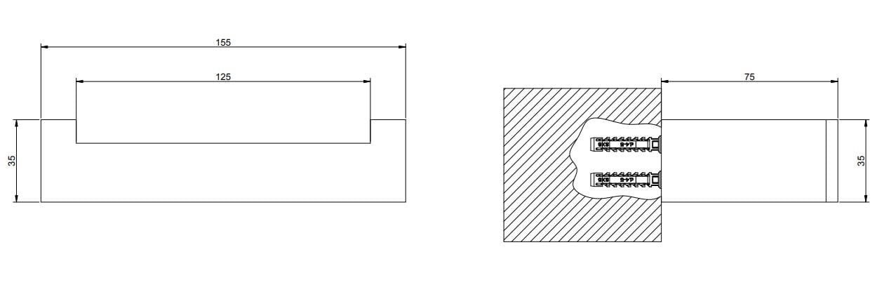 Латунный держатель рулона Gessi прямоугольник ARCH-00068075 - Вид №2