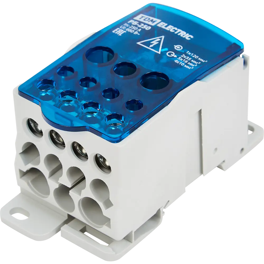 Распределительный блок TDM Electric РБ-250 для электрощитов 84399591 STLM-0049359