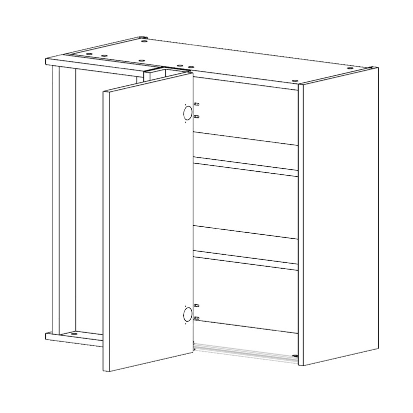 Шкафы навесные  EUVG1D SIDAK SIST3545-9528