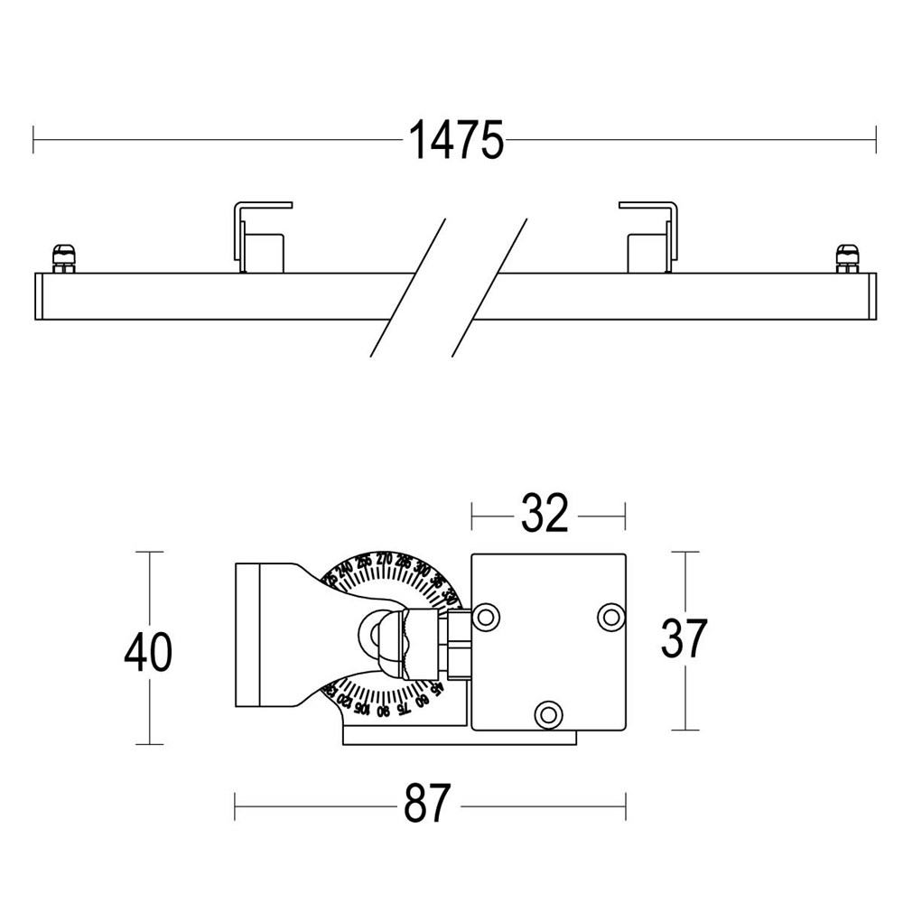 Tratto Wall 1500 Ghidini Tratto Wall .05 Темно-Cерый (Матовый)  - Вид №1