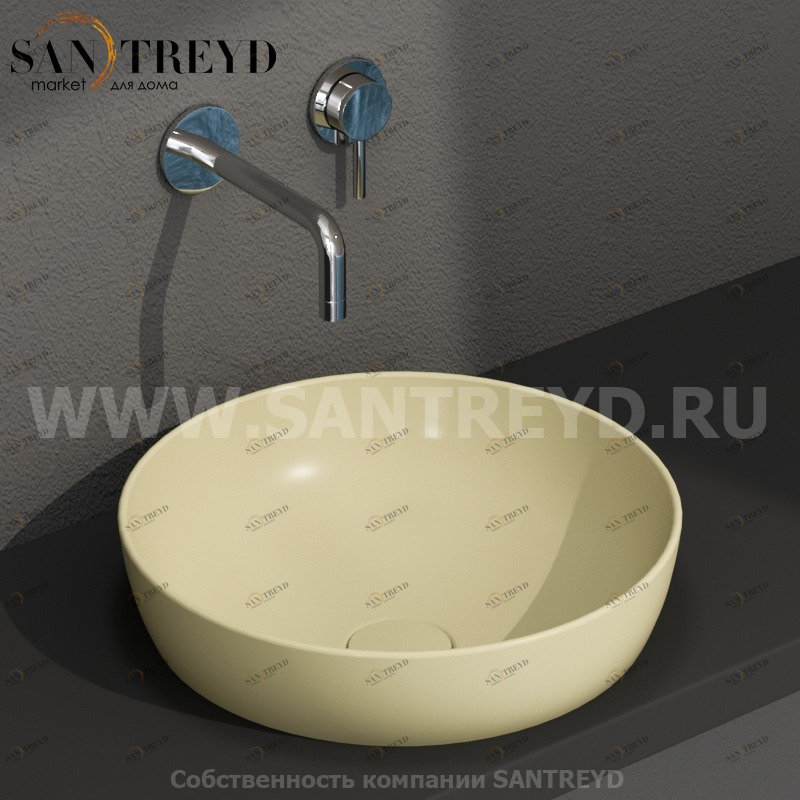 B6T38SE Встроенная раковина под столешницу круглая Ceramica Globo T-EDGE