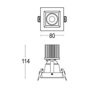 Алюминиевый квадратный светодиодный светильник Ghidini Lighting COMFORT 1 SQ ARCH-00054225 - Вид №4