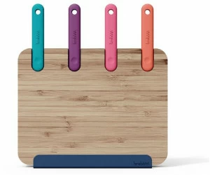 Trebonn Ножевой блок из нержавеющей стали с бамбуковой разделочной доской  1320109