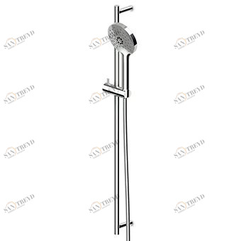 Z95202 Настенный кронштейн в сборе со штангой 800 мм, трехструйным ручным душем Z94740, гибким шлангом из ПВХ 1500 мм. Zucchetti Isy 