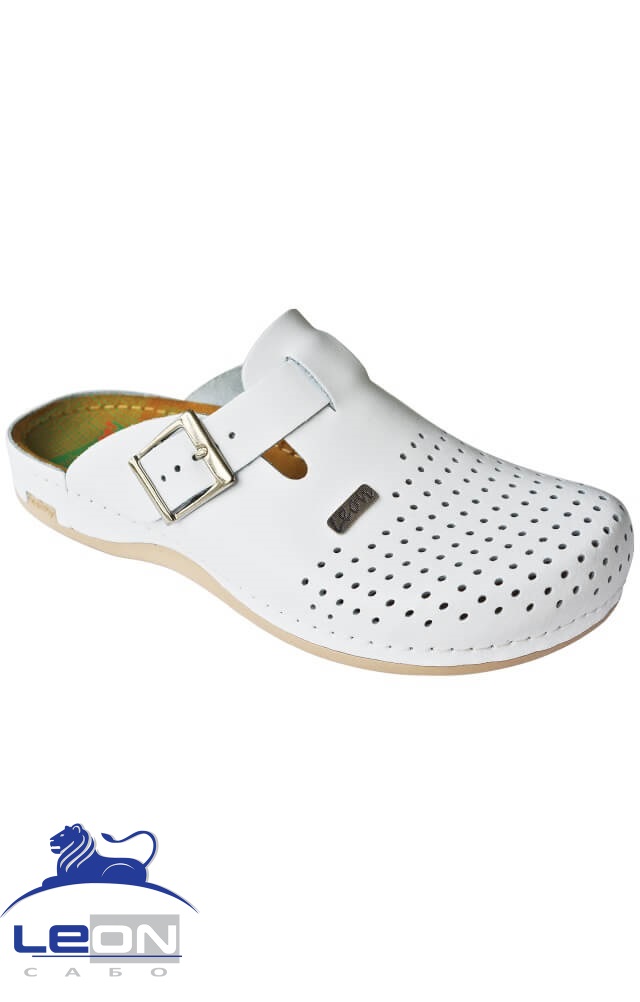 61964 Сабо "Leon" мужские белые LEON  Медицинская обувь  размер 45  - Вид №4
