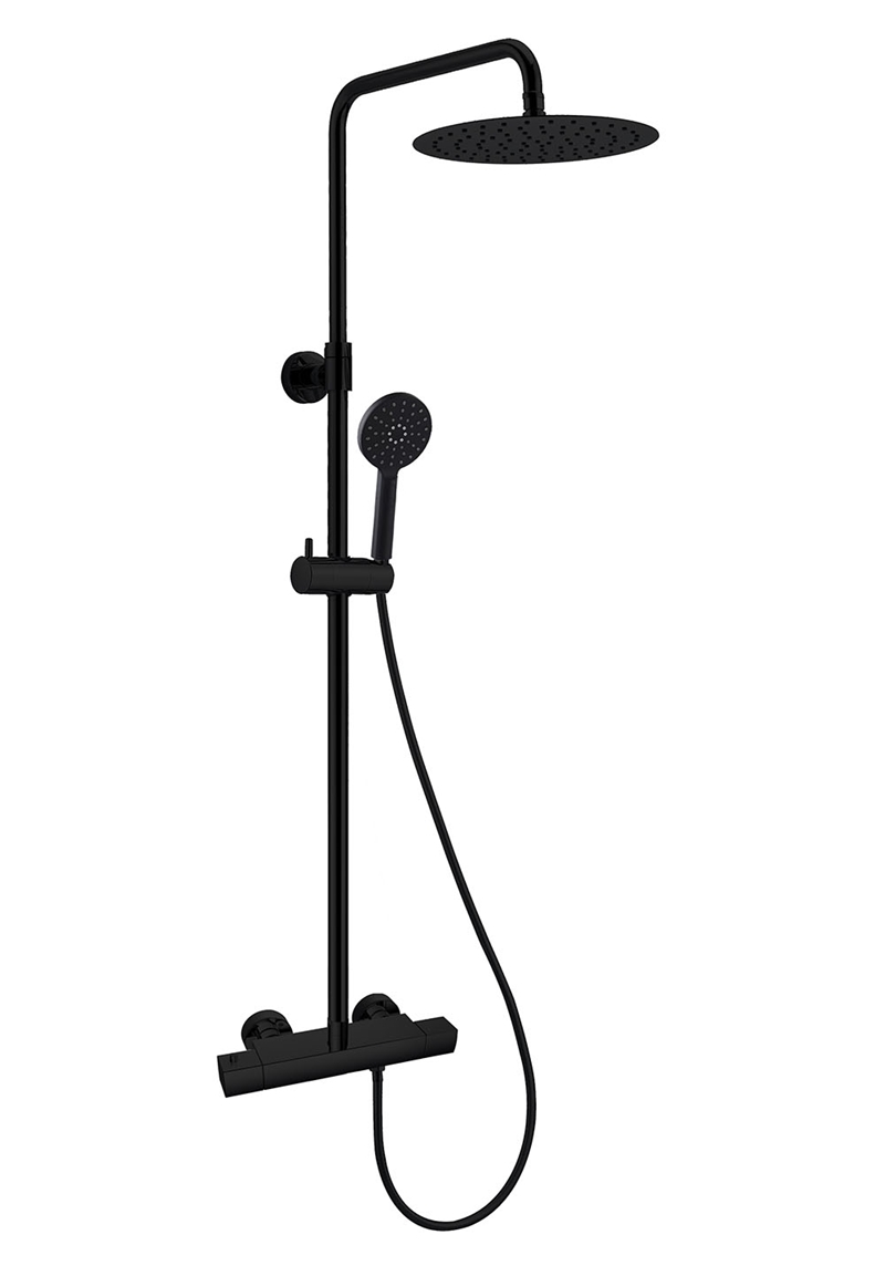 310113 На Крыше Душ City Black M 250Mm Душевая Головка Noro  Черный 