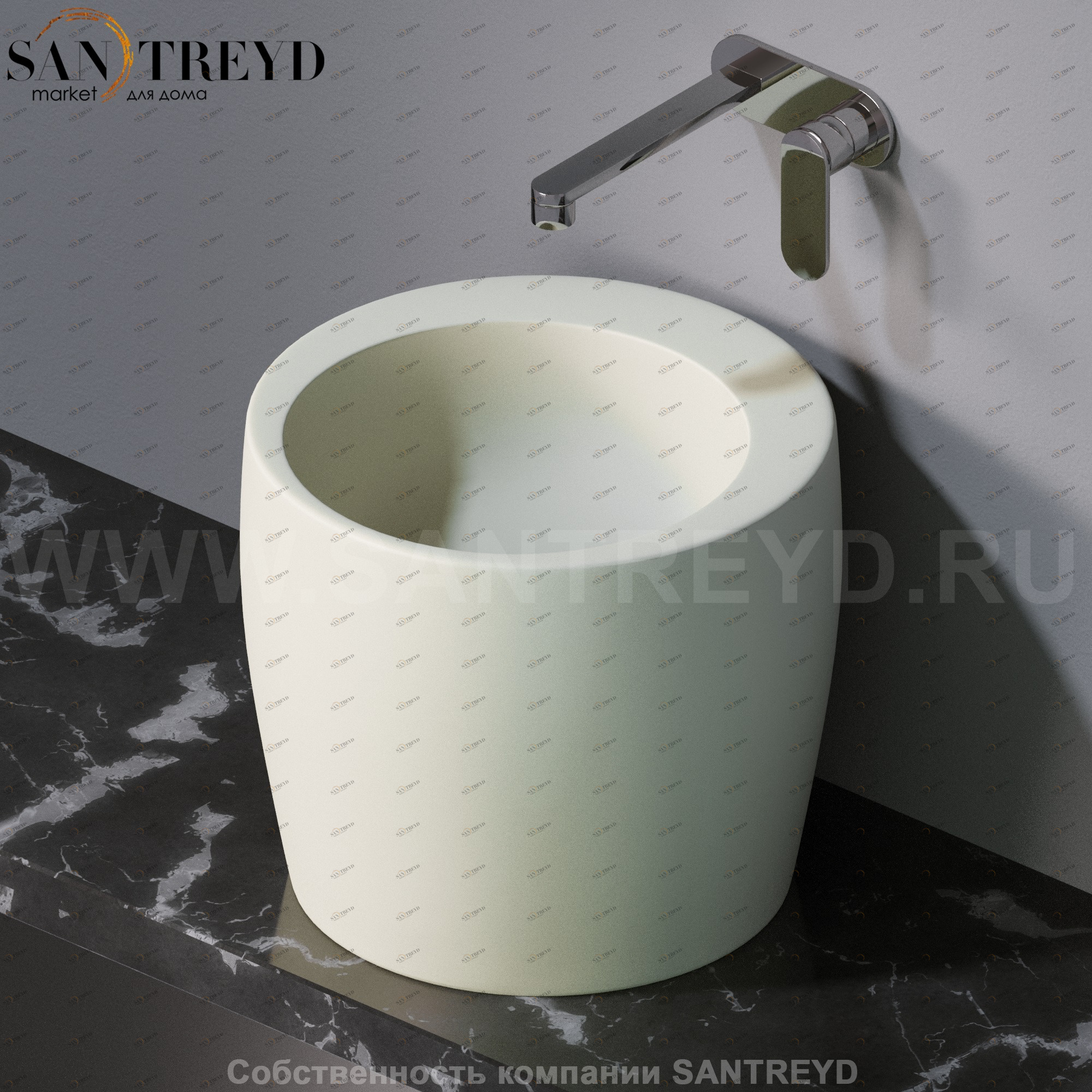 L101130 Накладная раковина на столешницу  круглая A. e T. Italia TOTEM AeT ITALIA