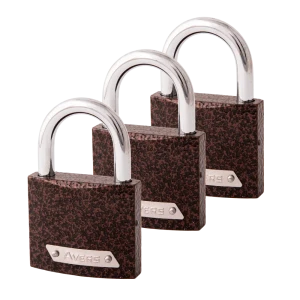 Комплект навесных замков Avers PD-01-50 48х41 мм, чугун, 3 шт.