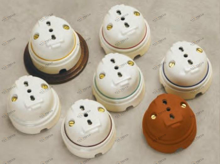 Aldo Bernardi Одиночная керамическая электрическая розетка Rigel sun-id-1348057