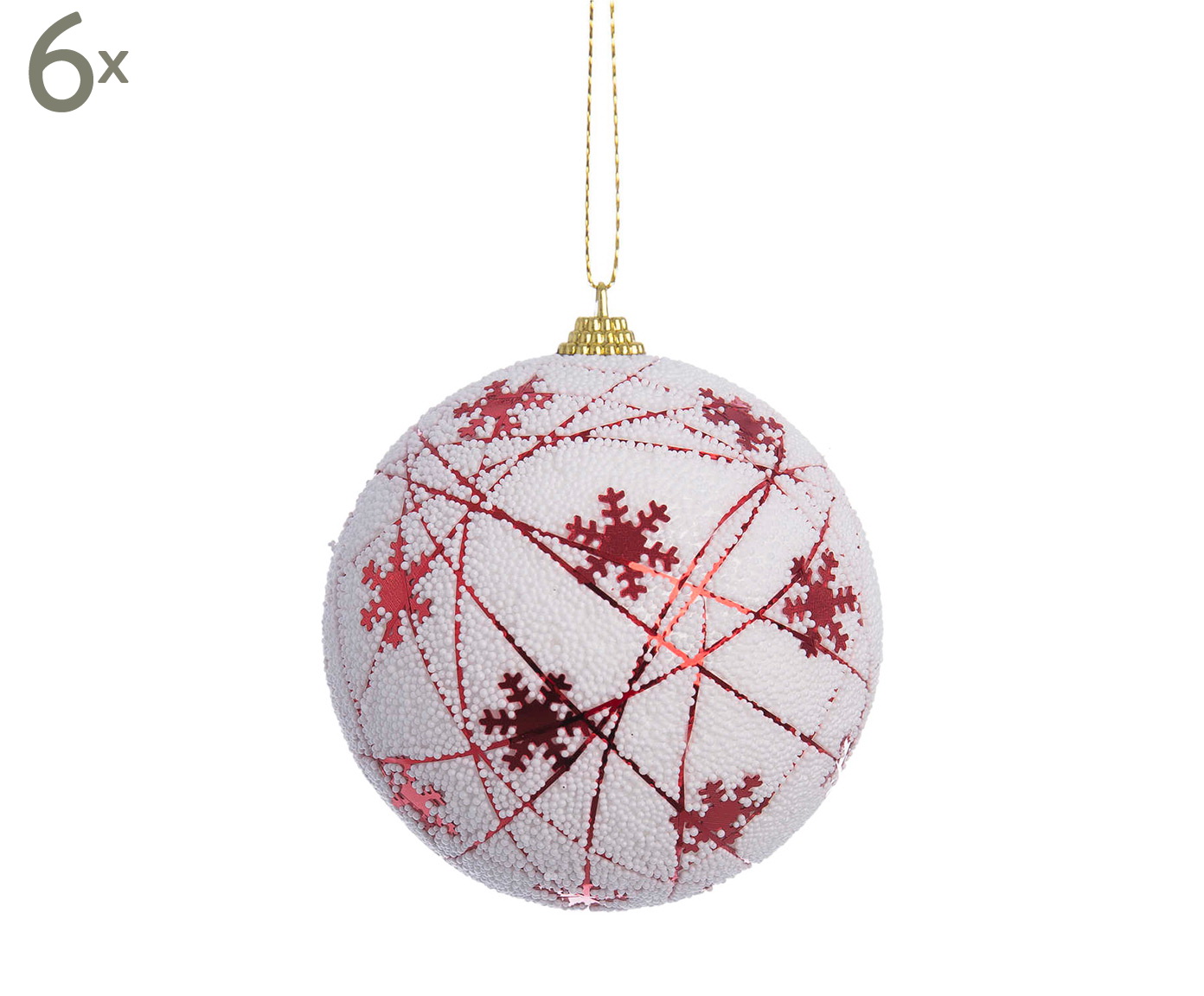 DZ-088-151 елочная игрушка, набор 6шт TO4ROOMS  - Вид №1