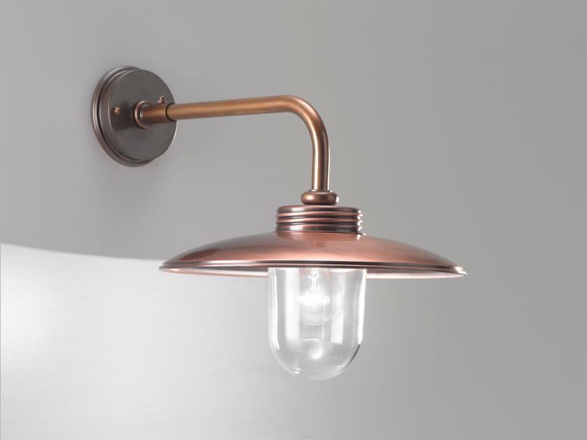 Латунь и медь светодиодные открытый настенный светильник Cremasco Illuminazione Венецианская традиция ARCH-00149286