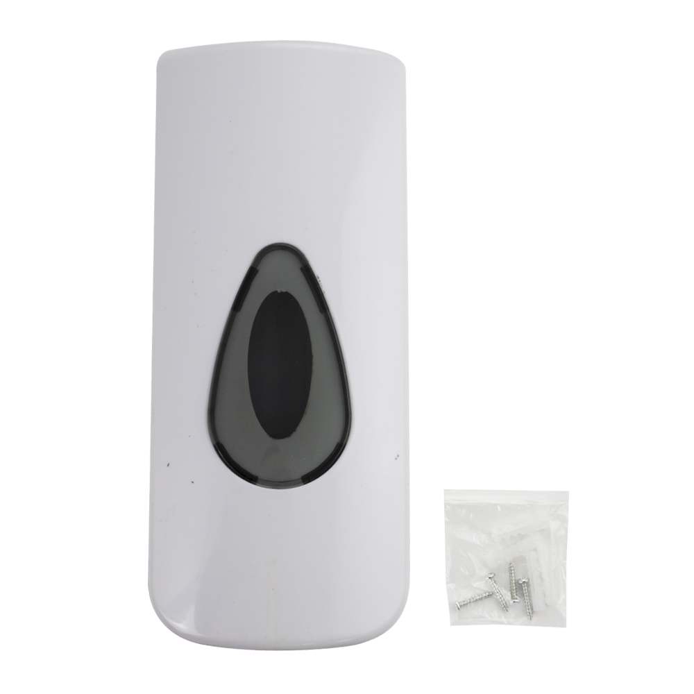 GFmark - Дозатор жидкого МЫЛА, пластиковый, БЕЛЫЙ, большой, с глазком, 350 мл, код: 630  - Вид №9