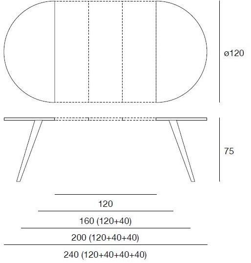 Pacini & Cappellini Круглый раздвижной стол  5399  - Вид №5