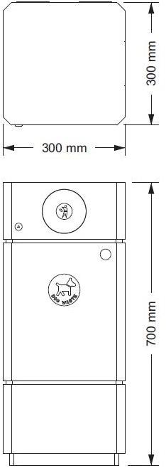 ENCHO ENCHEV - ETE Бетонная урна с крышкой для собачьих экскрементов  181  - Вид №2