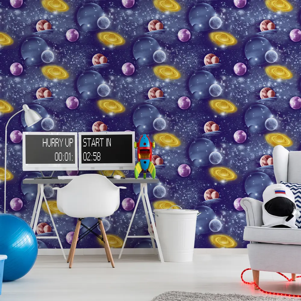 Обои флизелиновые Аспект Спейс синие 1.06 м 70267-65 АСПЕКТ РУ STLM-2163380 - Вид №2