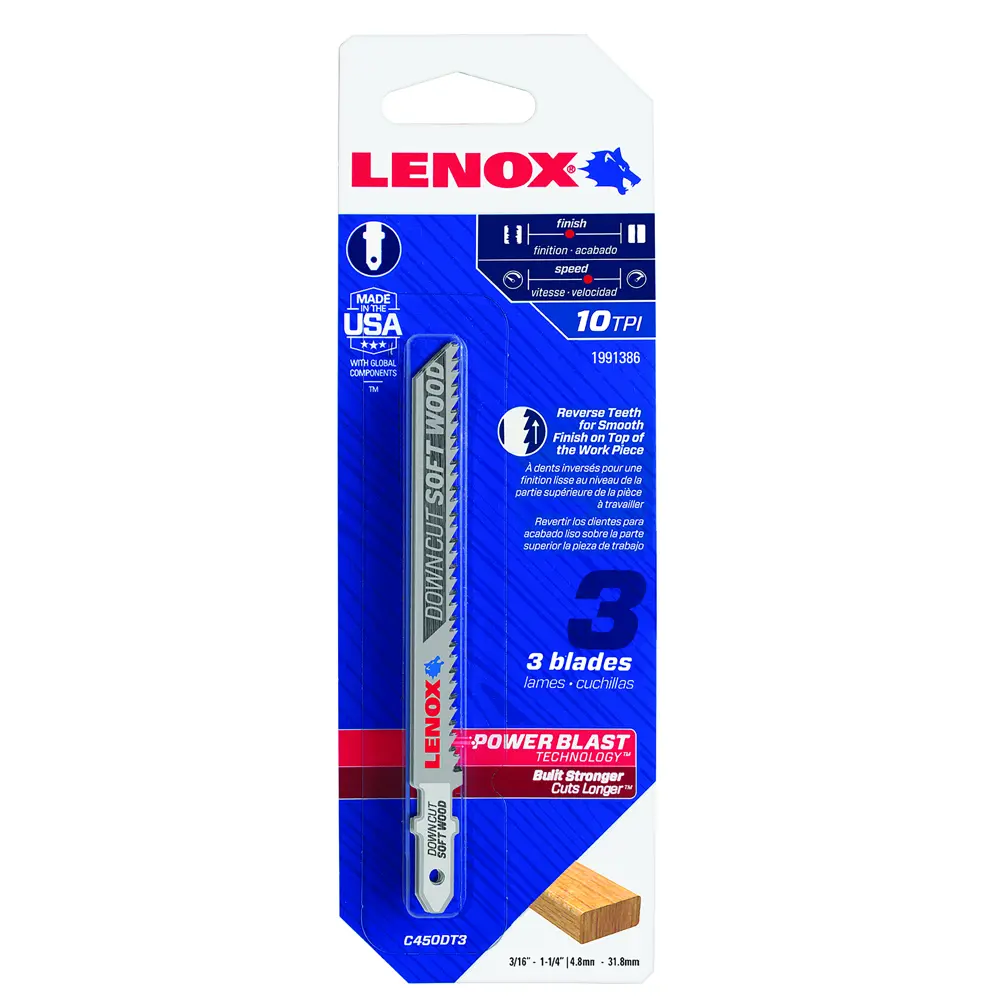Пилки для лобзика по мягкой древесине Lenox C450DT, 3 шт STLM-2180449 - Вид №5