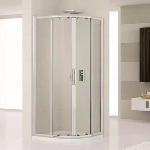 Душевой уголок 90x90 LUNES R Novellini LUNES с серебристым профилем