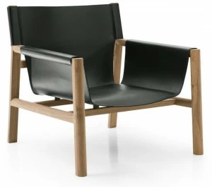 B&B Italia Кожаное кресло с подлокотниками  Pb77