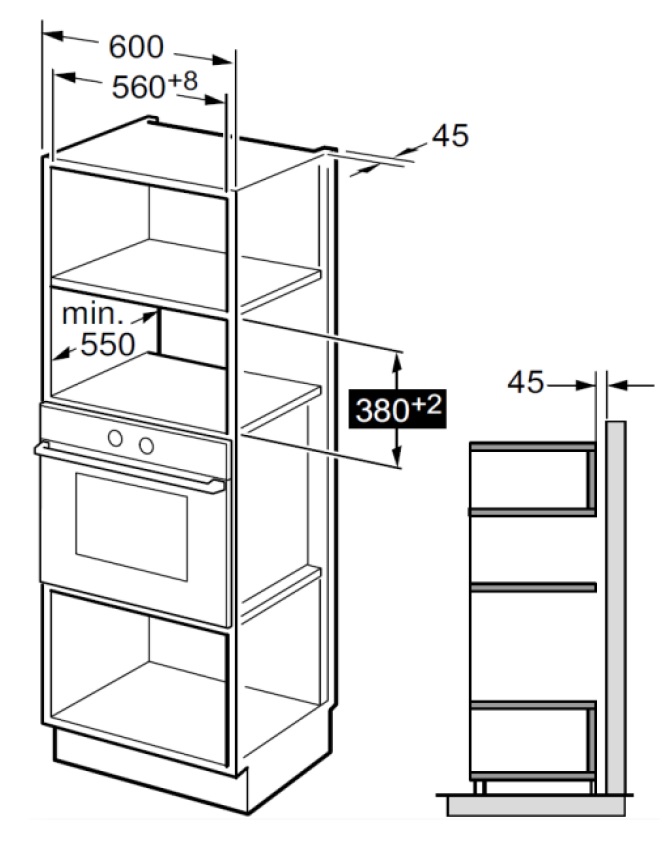 1681428 Встраиваемая микроволновая печь Akpo MEA 82008 MEP02 черный STDN-0136261 - Вид №8