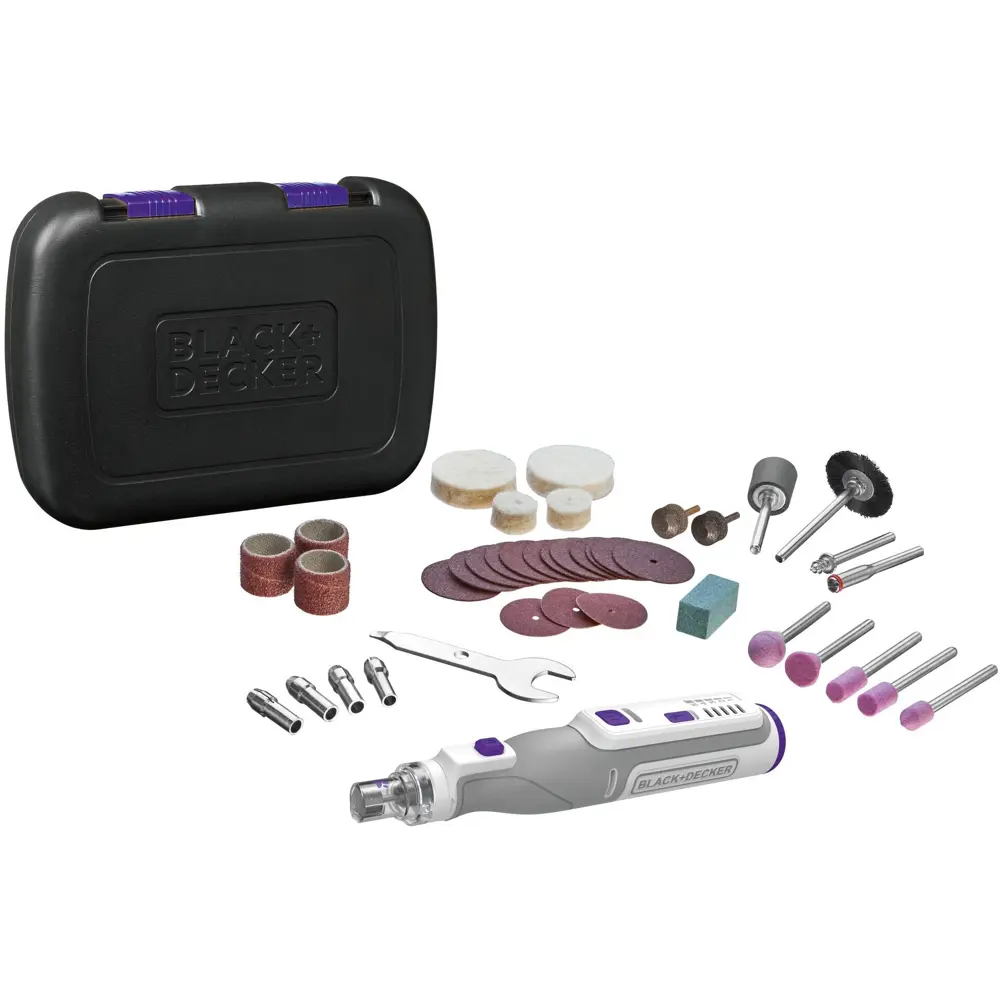 Гравер аккумуляторный Black&Decker BCRT8IPETK, 7.2 В Li-ion 1.5 Ач BLACK + DECKER STLM-2179344 - Вид №5