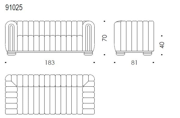 2-местный кожаный диван Wittmann Club 1910 ARCH-00093221 - Вид №2