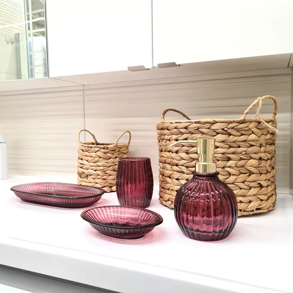 Мыльница Vidage Amatista стекло цвет красный STLM-2175353 - Вид №2