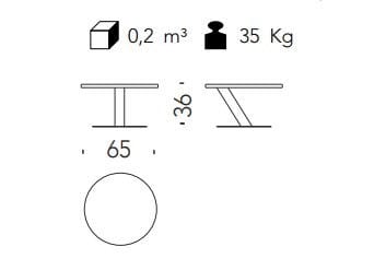 Стальной круглый журнальный столик MOROSO труба ARCH-00067465 - Вид №13