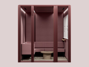 Многосторонняя акустическая офисная кабина со встроенным освещением