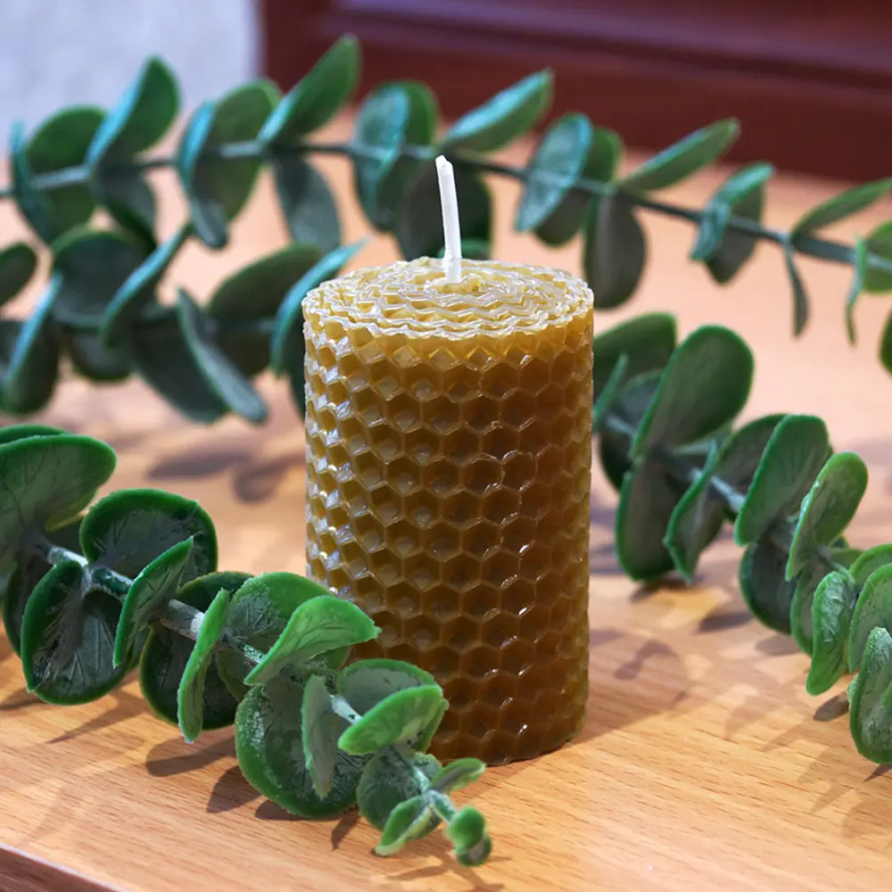 Свеча вощинная цилиндр натуральная 4x6.5 см EVIS STLM-2066262 - Вид №2