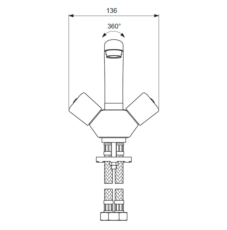 BA226AA Смеситель для умывальника VIDIMA PRACTIC - Вид №2