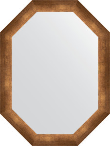 BY 7079 Зеркало в багетной раме - состаренная бронза 66 mm EVOFORM Octagon