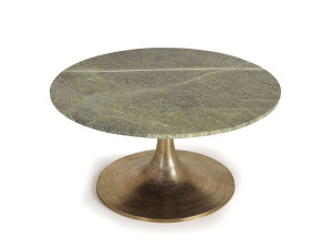 Круглый мраморный журнальный столик