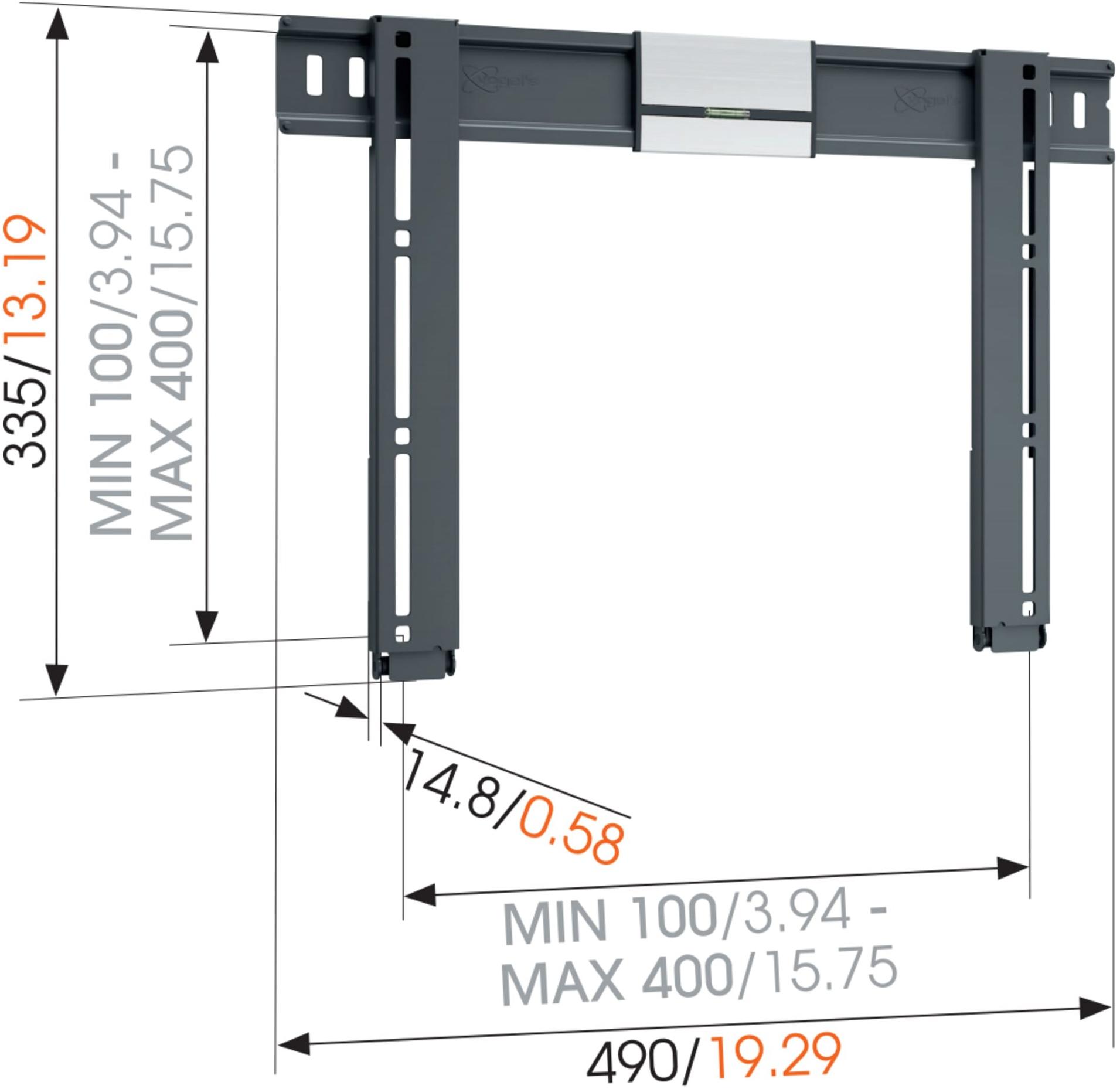 Vogel's - Exhibo Стационарный настенный монитор / подставка под телевизор Thin 405/505 - Вид №6