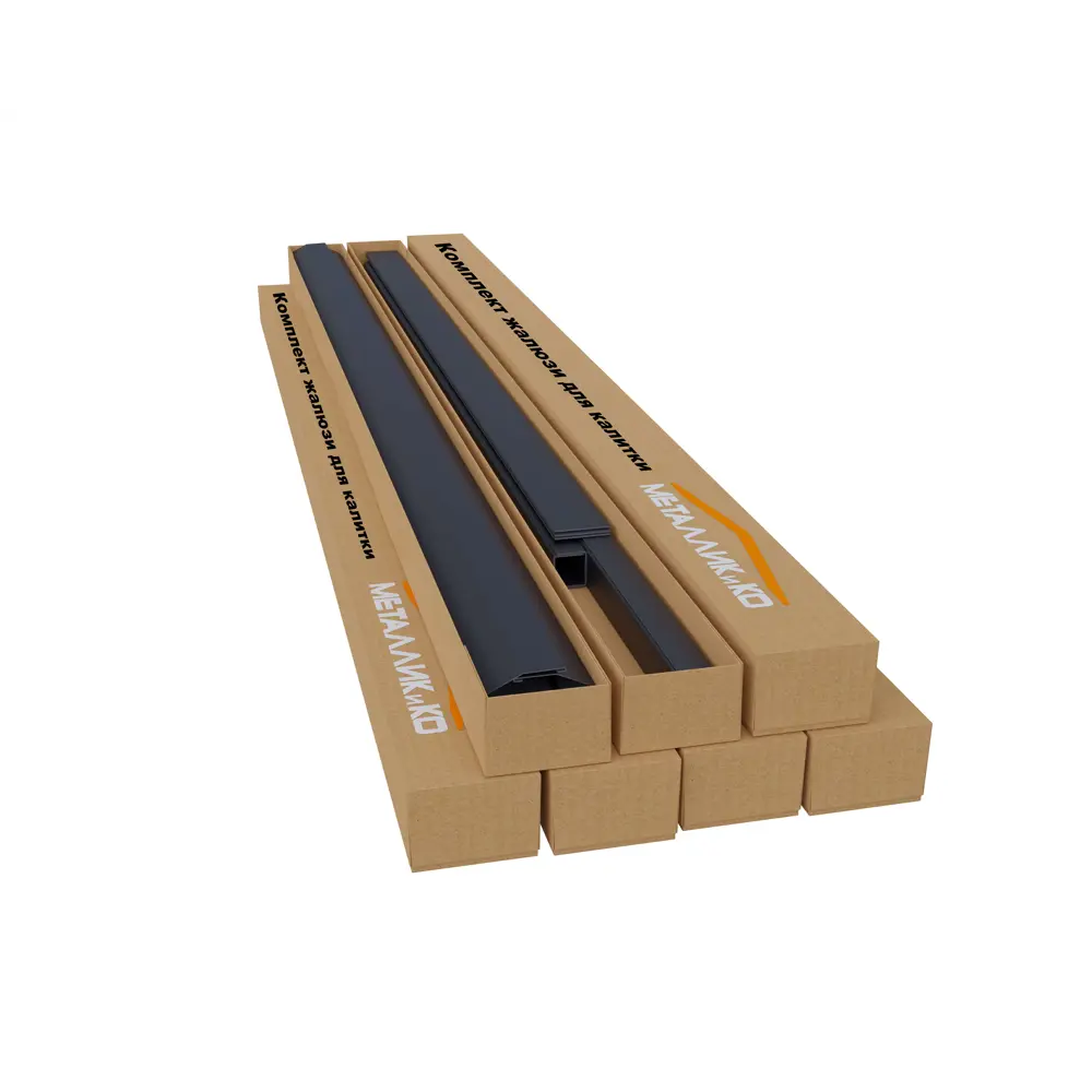 Комплект еврожалюзи для калитки Утес 1x2 м серый RAL 7024 антрацит Santreyd STLM-2165860 - Вид №2