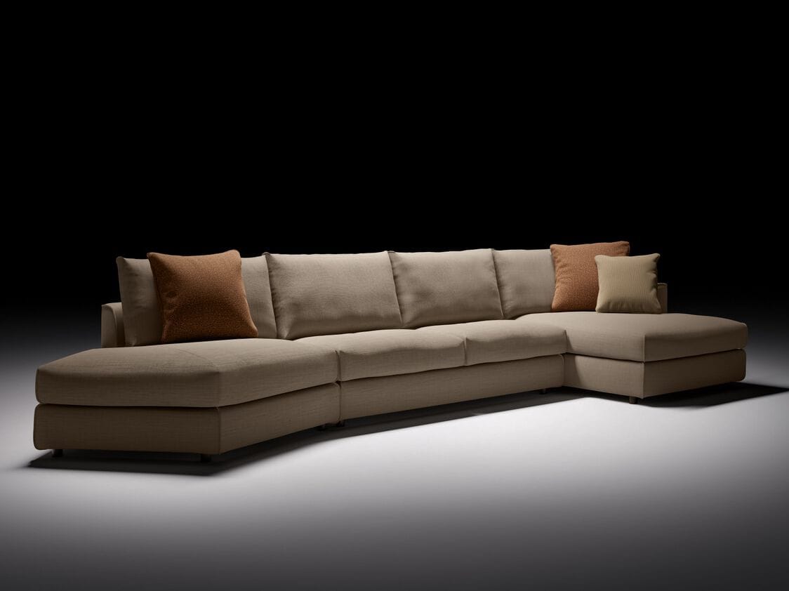 Секционный тканевый диван с полуостровом Twils RAPHAEL ARCH-00020646