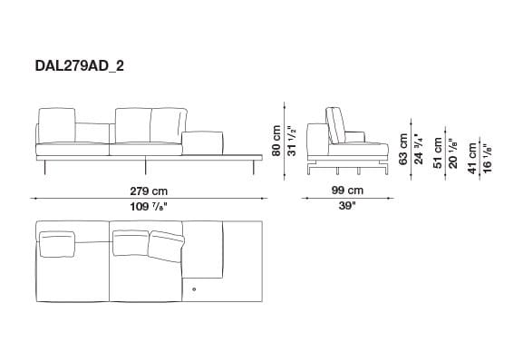3-местный тканевый диван B&B Italia док ARCH-00033457 - Вид №22