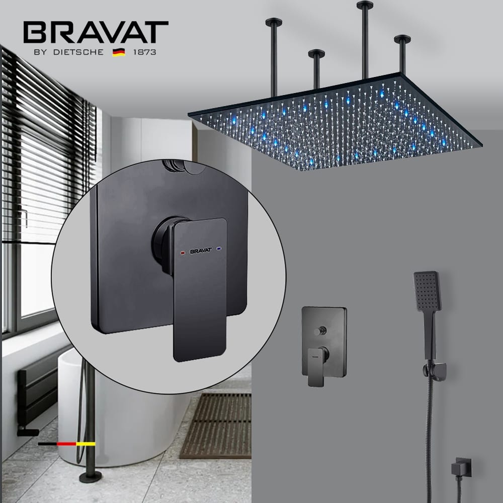 Набор для душа из нержавеющей стали с душем Fontana Showers FS-546-4BR ARCH-00076413 - Вид №1