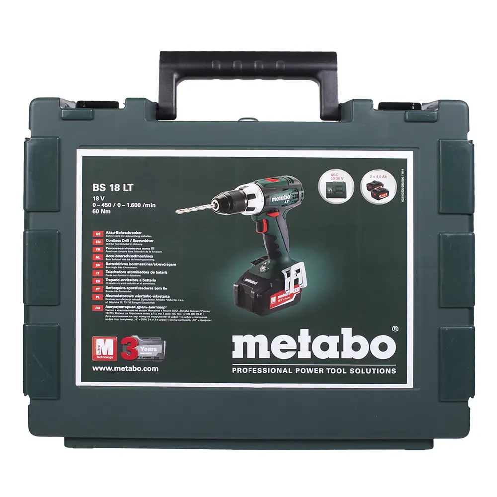 Шуруповерт Metabo BS 18 LT, Li-ion 18 В, 4 Ач 18119536 STLM-2166680  - Вид №4
