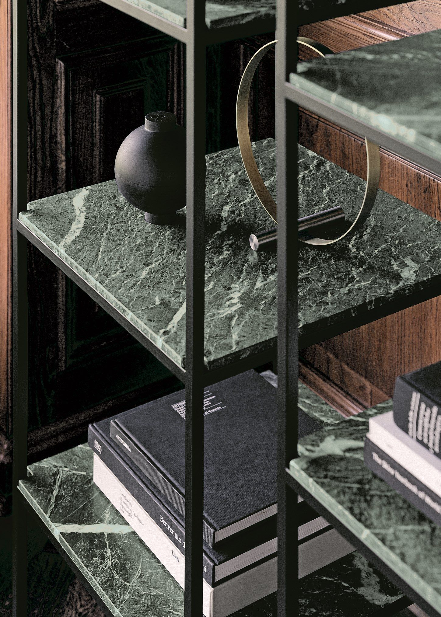 Металлическая отдельно стоящая Книжная полка Meridiani Hardy ARCH-00001176 - Вид №1