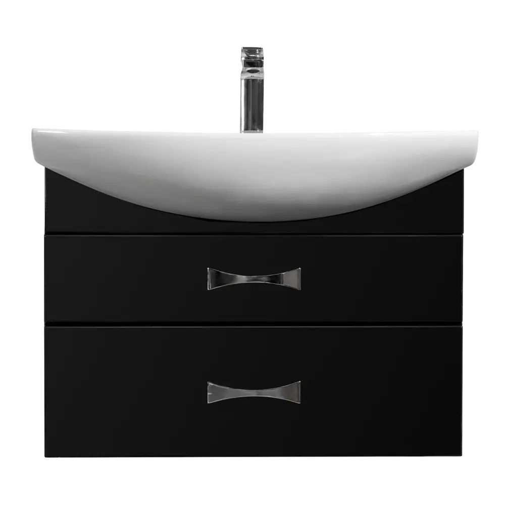 Тумба под раковину подвесная Aquaton Адель 80 см цвет чёрный STLM-2058746 - Вид №6