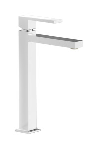 Высокий минисмеситель для раковины на 1 отверстие в комплекте с донным клапаном WE ARE IB ru203cc Chrome Rubacuori