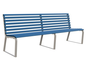 Стальная скамья со спинкой