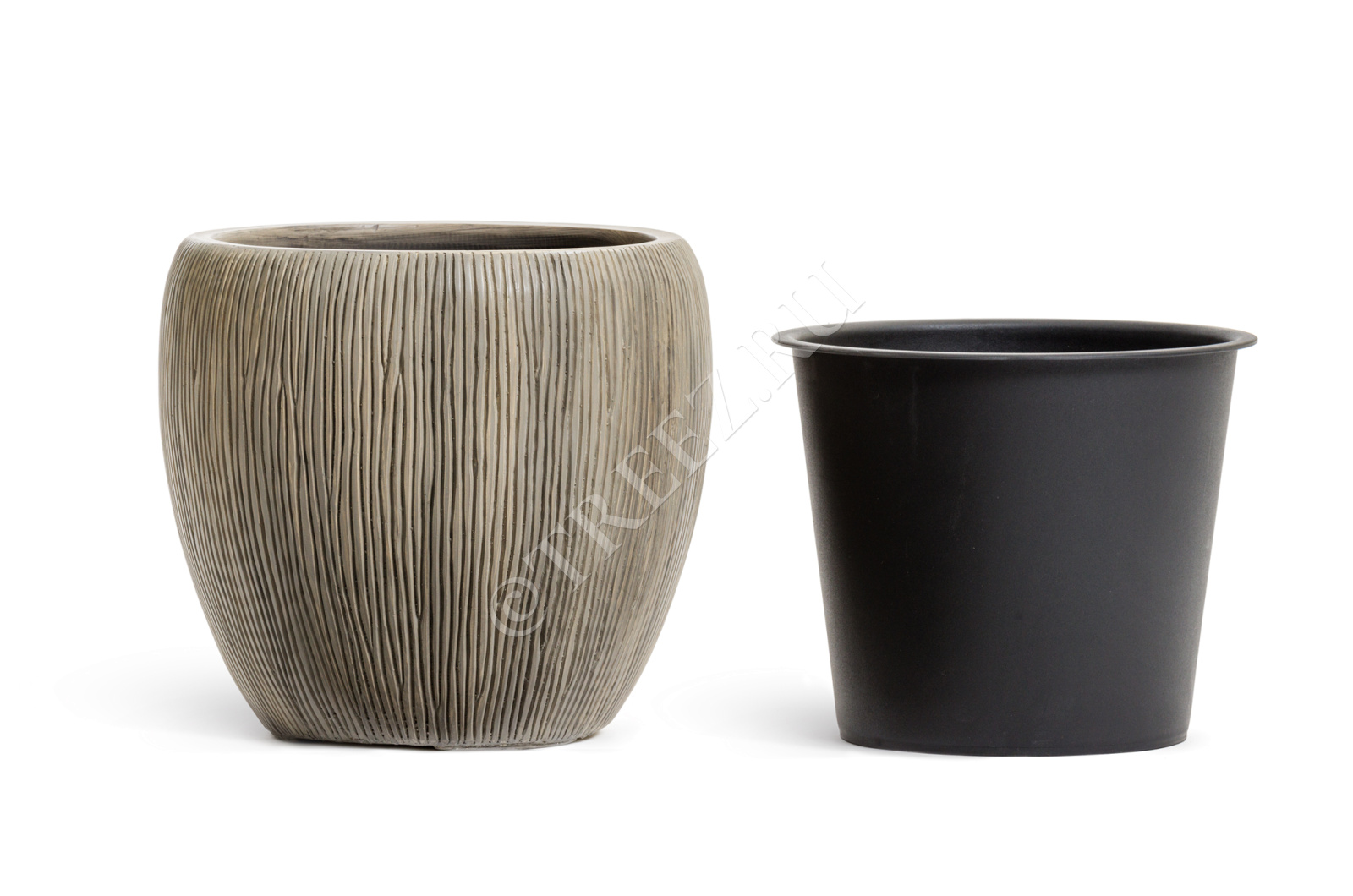 41.3320-06-044-BB-39 Кашпо  Effectory - серия Wow - Конус-Чаша - Капучино Цветочная коллекция  - Вид №5